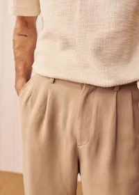 Pantalon Dusk Élastiqué - Beige — view 2
