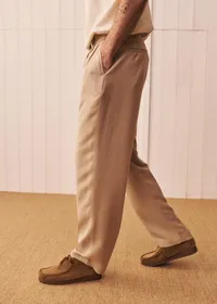 Pantalon Dusk Élastiqué - Beige — view 5