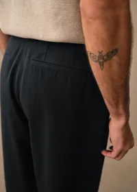 Pantalon Dusk Élastiqué - Bleu Foncé — view 3