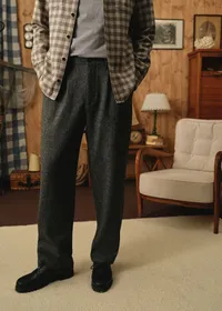 Pantalon Dusk Élastiqué - Chevrons Gris — view 3