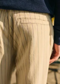 Pantalon Melor - Beige Rayure Marine — view 2