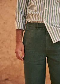 Pantalon Shane Lin - Vert Foncé — view 3