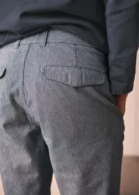 Pantalon Shane - Rayures Écru / Bleu Ciel — view 3