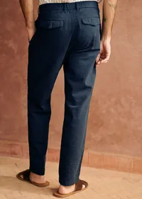 Pantalon Shane - Seersucker Marine — view 3