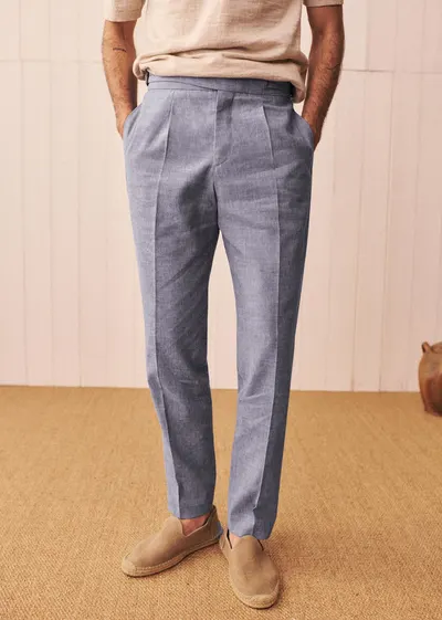 Pantalon Terence - Bleu Clair Chiné