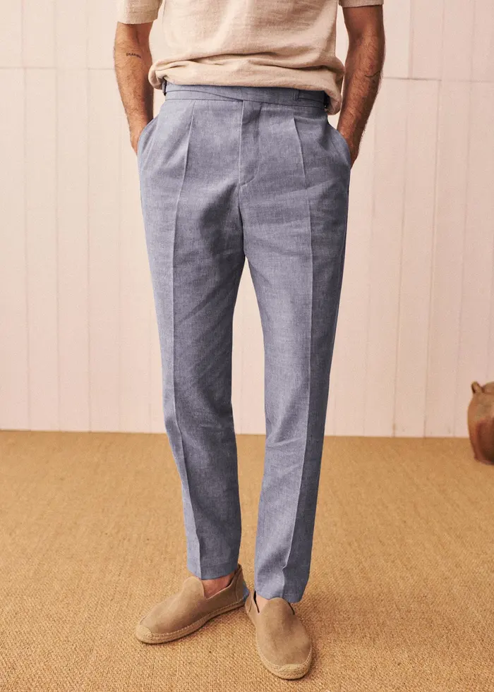 Pantalon Terence - Bleu Clair Chiné