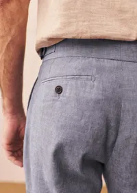 Pantalon Terence - Bleu Clair Chiné — view 4