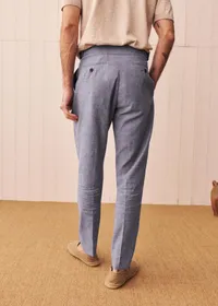 Pantalon Terence - Bleu Clair Chiné — view 5
