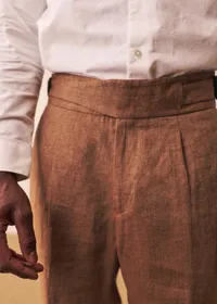 Pantalon Terence - Camel Chiné — view 2
