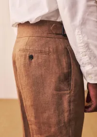 Pantalon Terence - Camel Chiné — view 3