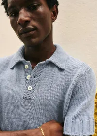 Polo Maille Camil - Bleu — view 3