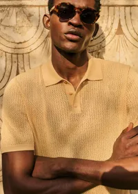 Polo Maille Devan - Jaune Pastel — view 3