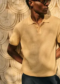 Polo Maille Devan - Jaune Pastel — view 4