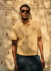 Polo Maille Devan - Jaune Pastel — view 5