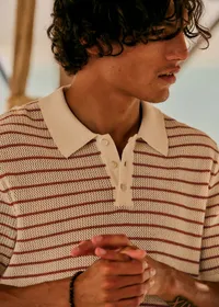 Polo Maille Malo - Écru / Rouille — view 2