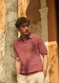 Polo Maille Pablo - Vieux Rose — view 2