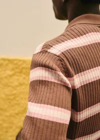 Polo Maille Rafael - Marron / Rose — view 2