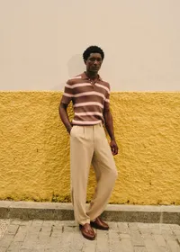 Polo Maille Rafael - Marron / Rose — view 5