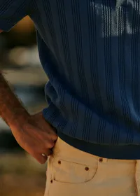 Polo Maille Rio - Bleu Acier — view 2