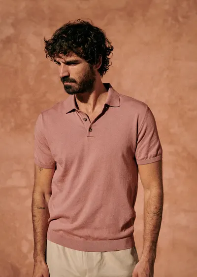 Polo Maille Riviera - Vieux Rose