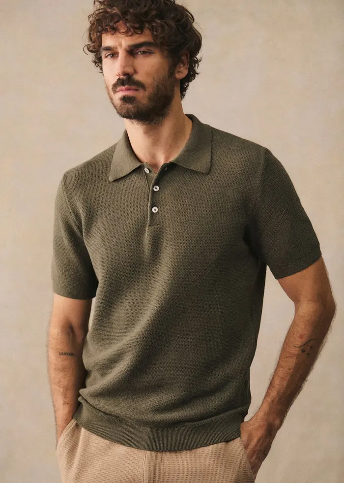 Polo Maille Sawyer - Kaki Chiné