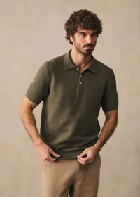 Polo Maille Sawyer - Kaki Chiné — view 2