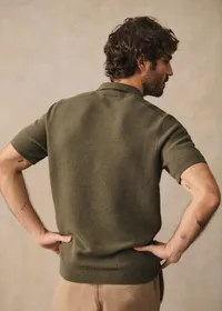Polo Maille Sawyer - Kaki Chiné — view 3