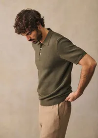 Polo Maille Sawyer - Kaki Chiné — view 5