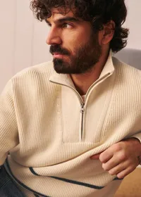 Pull Marlon - Écru Rayures Marine — view 2