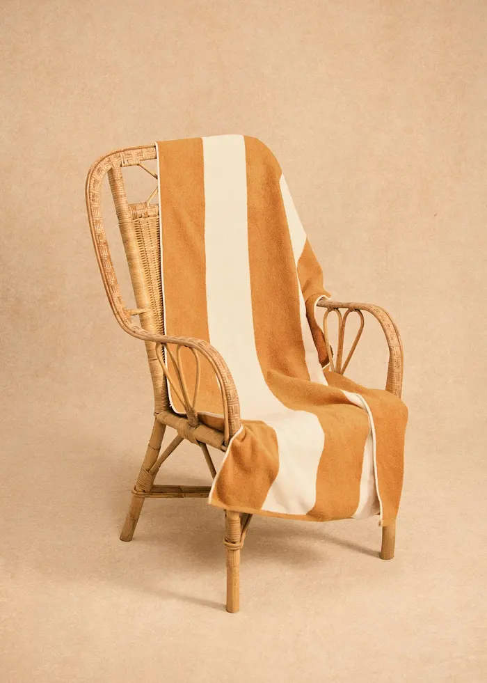 Serviette de Plage Positano - Ocre / Écru