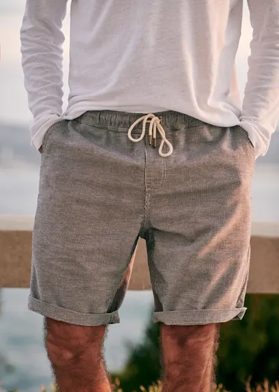 Short Olson - Marine / Ecru