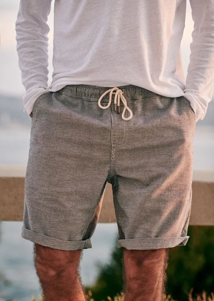 Short Olson - Marine / Ecru