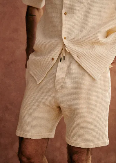 Short Priam Gaufré - Écru