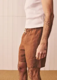 Short Priam Lin - Marron — view 5