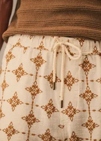 Short Priam - Naturel Broderie Camel — view 4
