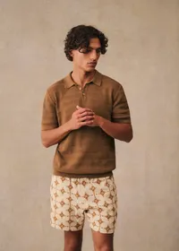 Short Priam - Naturel Broderie Camel — view 5