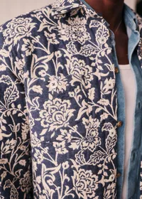 Surchemise Claggan - Jacquard Floral Bleu — view 2