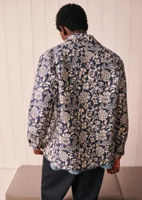 Surchemise Claggan - Jacquard Floral Bleu — view 3