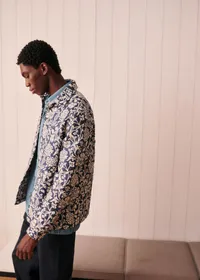Surchemise Claggan - Jacquard Floral Bleu — view 4