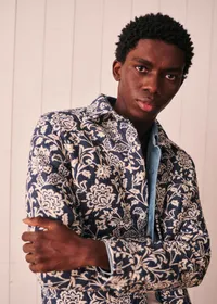 Surchemise Claggan - Jacquard Floral Bleu — view 5