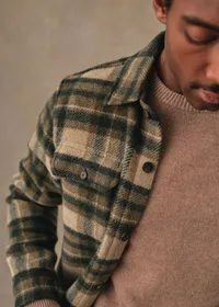 Surchemise Lellan - Tartan Vert / Beige — view 5