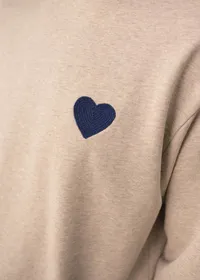 Sweatshirt Coeur Chaînette - Gris Chiné — view 2