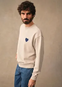 Sweatshirt Coeur Chaînette - Gris Chiné — view 4