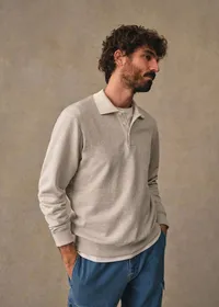 Sweatshirt Navi - Gris Chiné — view 2