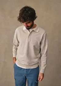 Sweatshirt Navi - Gris Chiné — view 3