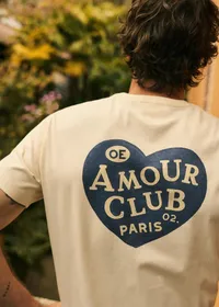 T-Shirt Amour Club Paris - Écru / Indigo — view 4