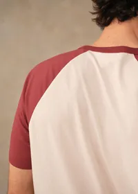 T-Shirt Anthony - Écru / Rouge Foncé — view 2