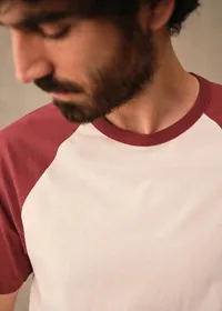 T-Shirt Anthony - Écru / Rouge Foncé — view 5
