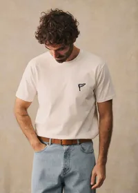 T-Shirt Coeur Amour Club - Blanc / Marine — view 3