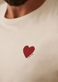T-Shirt Coeur Chamade - Ecru / Rouge — view 3